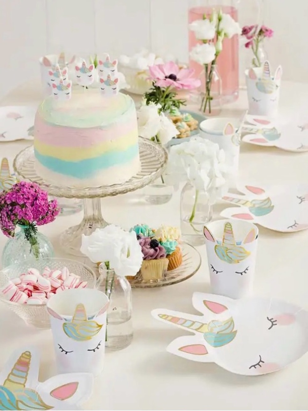 NWT Boutique Item Pink Unicorn Party Plates - 8 plates per package